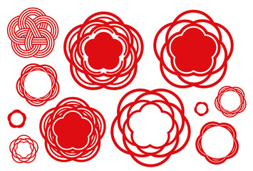 赤いお花のイラスト集