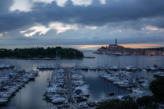 Rovinj in Croatia during a storm