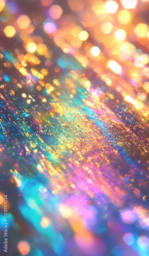 Aufkleber colorful abstract light patterns create a mesmerizing shimmer effect.