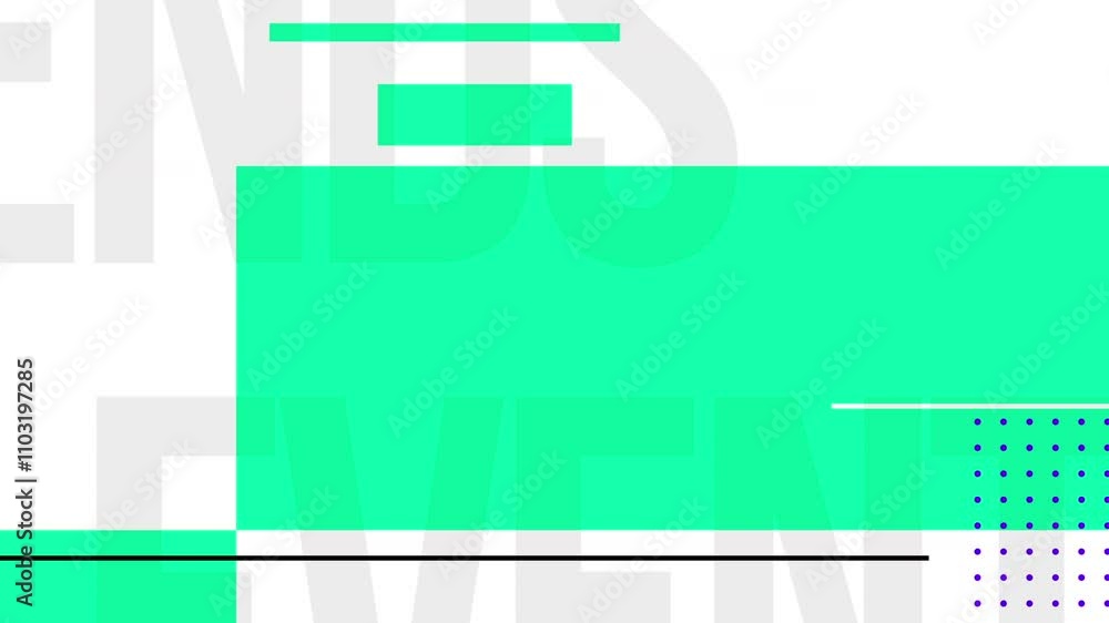 Aufkleber abstract design with bold green blocks and subtle geometric patterns
