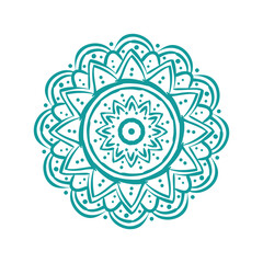 very simple, mandala pattern, black and white, in the style of clip art