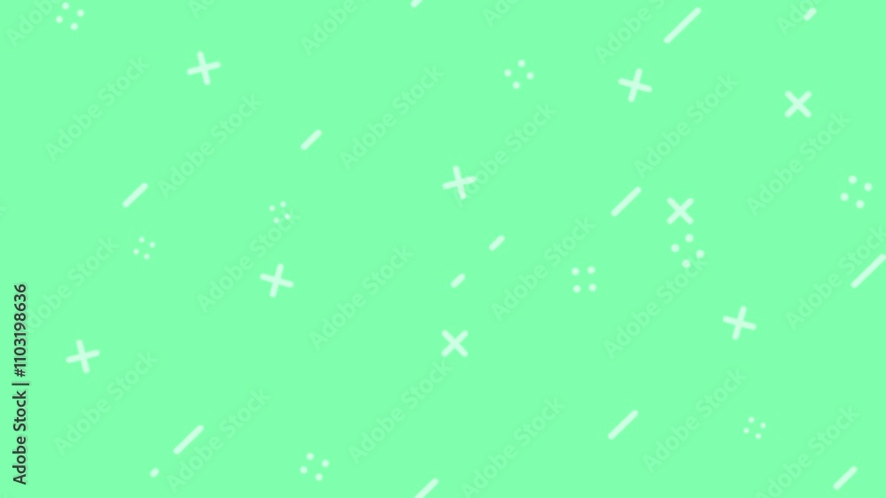 Poster minimalistic green pattern with simple geometric shapes and lines on vibrant background