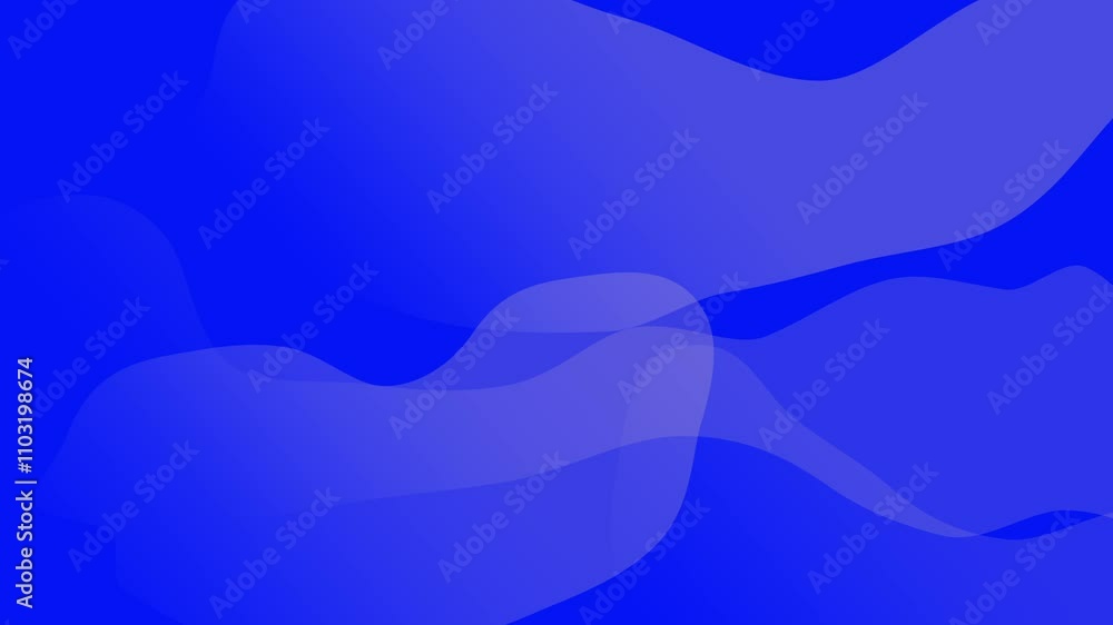 Aufkleber abstract waves in blue shades: calm and serene visual with flowing patterns
