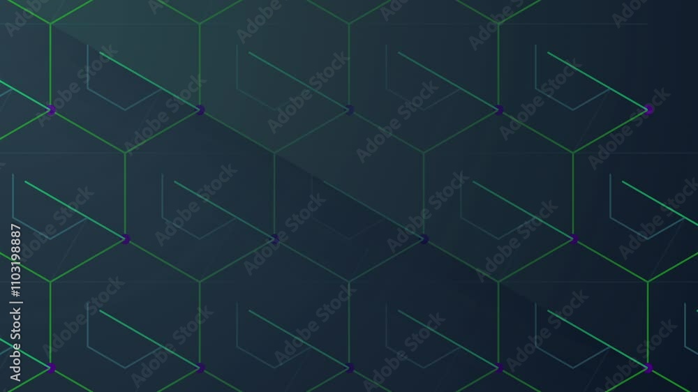 Poster Abstract Geometric Lines and Shapes with a Dark Gradient Background