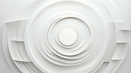 Fototapeta premium Abstract shade of white geometric circles background