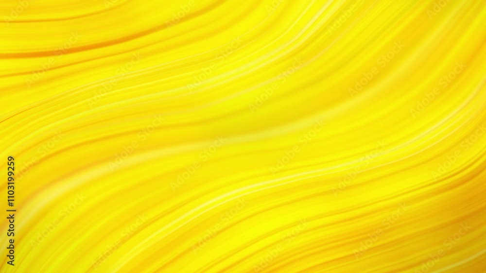 Poster vivid yellow abstract with flowing lines creating a dynamic and energetic visual pattern