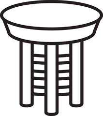 Wooden Stool Icon