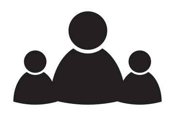 People flat style icon. Team work symbol. Group of humans sign For your web site design, logo, app, UI. illustration