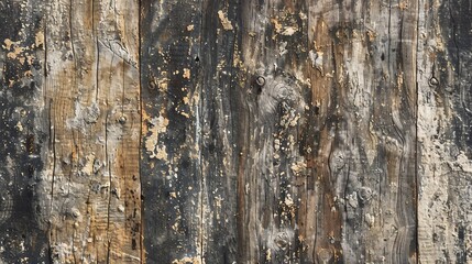 Obraz premium Weathered wooden planks with peeling paint.