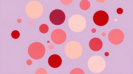 Abstract shade of red circles on pastel purple background