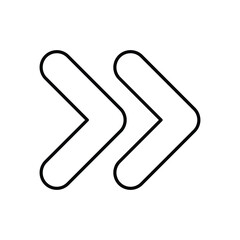 Obraz premium Next Arrow vector icon stock illustration