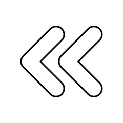 Fototapeta premium Back Arrow vector icon stock illustration