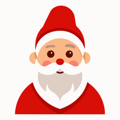 Santa Claus vector illustration on white.