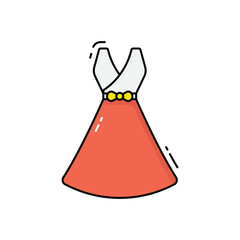 Traditional dress vector icon