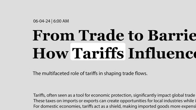 2024: Tariffs, Headlines Fast Sequence