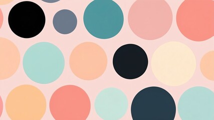 Abstract shade of black circles on color palette background