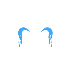 vector cartoon tears dripping