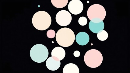 Abstract shade of white circles on black background