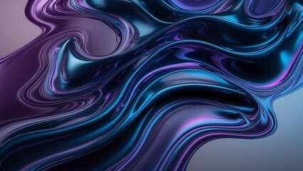 abstract liquid texture 3d wallpaper, blue and purple color