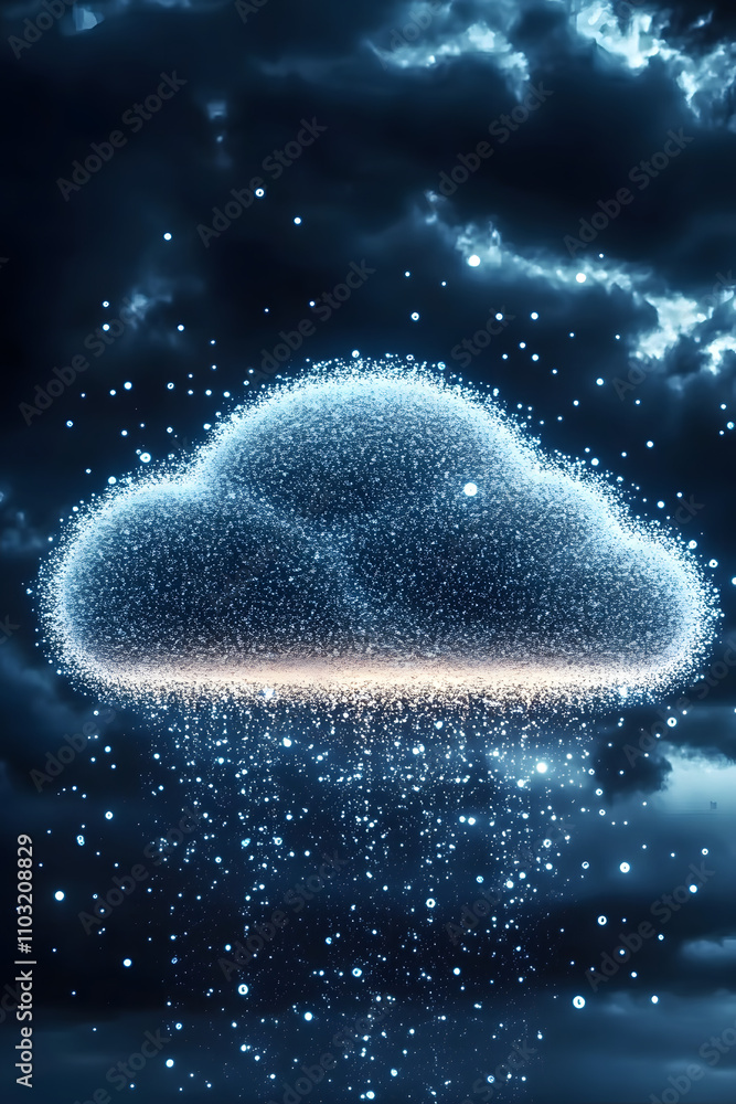 Poster protect cloud information data concept. security and safety of cloud data.