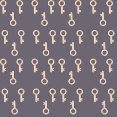 Seamless pattern design featuring love-themed accessories in watercolor style