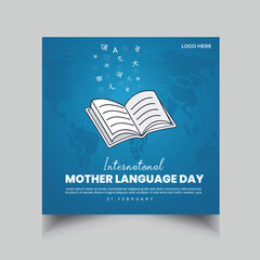 International Mother Language Day social media post template