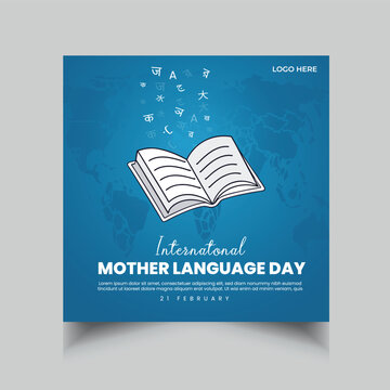 International Mother Language Day social media post template