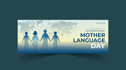 International Mother Language Day social media cover banner template