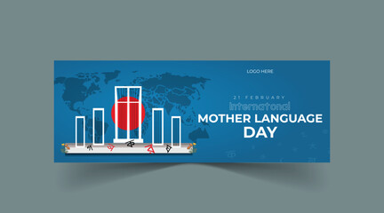 International Mother Language Day social media cover banner template