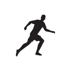 Man With football silhouette vector Style with white background AI Generated 