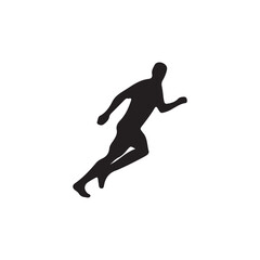 Man With football silhouette vector Style with white background AI Generated 