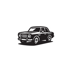 Car silhouette vector Style with white background AI Generated 