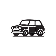 Car silhouette vector Style with white background AI Generated 