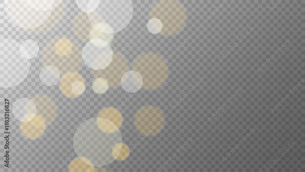 Fototapete bokeh lights. blurred overlay template. abstract blur light effect. transparent background. vector i
