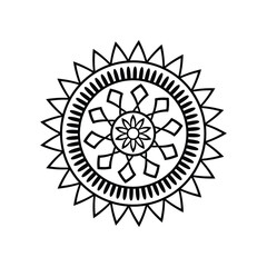 Outline Mandala for Coloring Book Page. Oriental Mandala vector. Mandala Coloring book line art vector illustration. 