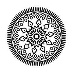 Outline Mandala for Coloring Book Page. Oriental Mandala vector. Mandala Coloring book line art vector illustration. 