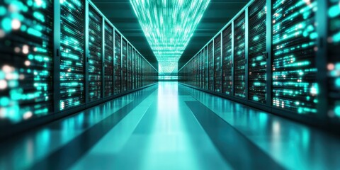 Obraz premium Dynamic Scalable Network Streams in Silver and Green: A Visual Journey Through Flowing Connectivity