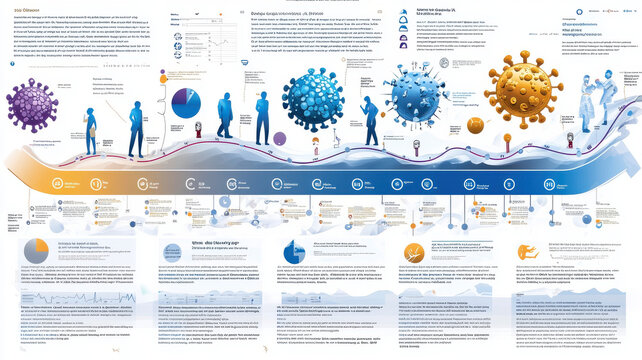 This medical infographic illustrates stages of syphilis, including primary, secondary, latent, and tertiary phases, with detailed visual elements and informative charts