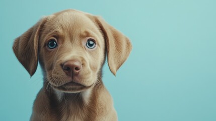 Fototapeta premium Labrador Puppy: A cute Labrador puppy with large, digital