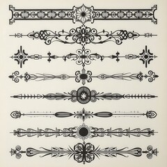 Fototapeta premium Collection of Ornate Decorative Elements