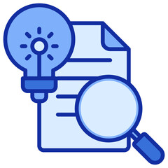Hypothesis Blue Color Icon