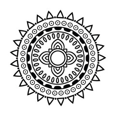 Outline Mandala for Coloring Book Page. Oriental Mandala vector. Mandala Coloring book line art vector illustration. 