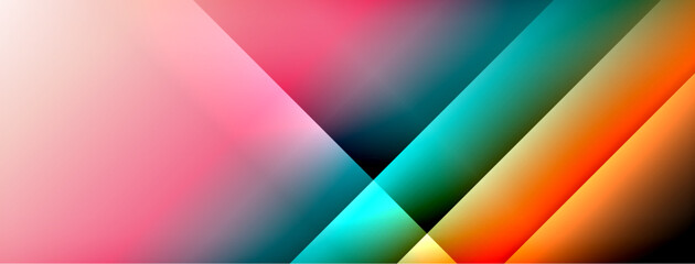 Colorful gradient with lines made of shadow and light. Creative background