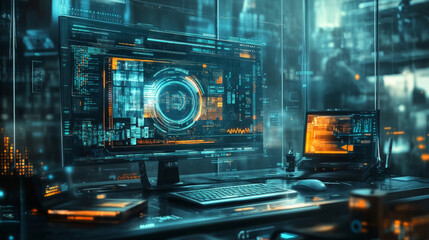 Software development for different devices. Process of optimization, debugging program or code for laptop, phone, tablet. Creation adaptive application on programming languages. computer technology.