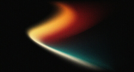 Amazing dark yellow red grainy dynamic wave black background  gradient banner design abstract poster cover header