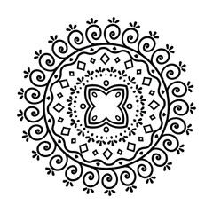 Outline Mandala for Coloring Book Page. Oriental Mandala vector. Mandala Coloring book line art vector illustration. 