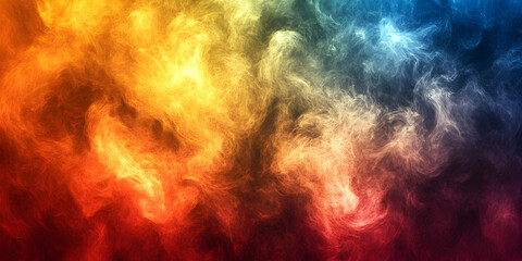 Abstract Colorful Swirls, Fiery Hues Blend in Dynamic Digital Artwork