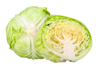 Fototapeta premium Cabbage isolated on white clipping path