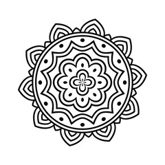 Outline Mandala for Coloring Book Page. Oriental Mandala vector. Mandala Coloring book line art vector illustration. 