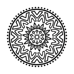 Outline Mandala for Coloring Book Page. Oriental Mandala vector. Mandala Coloring book line art vector illustration. 